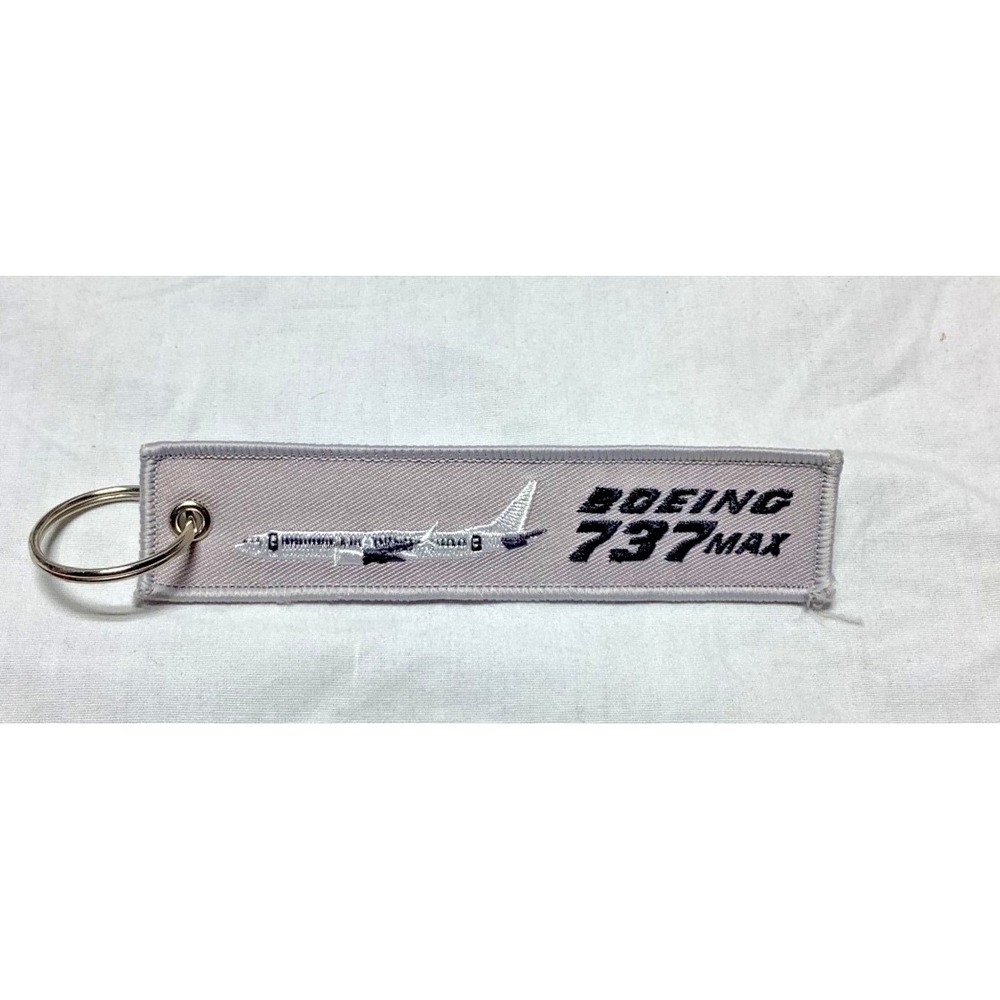 Boeing 737 Max Aircraft Aviation Keychain Patch style Embroidered